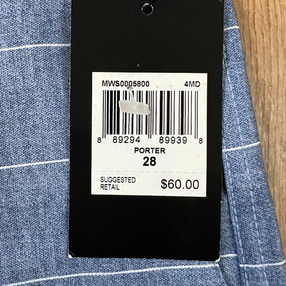 NEW Hurley Men's Dri-FIT Porter 21" Walk Shorts Blue Stripe Sz 28 - Picture 3 of 12